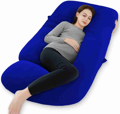Manbhawan craft Polyester Fibre Solid Pregnancy Pillow Pack of 1(Blue)