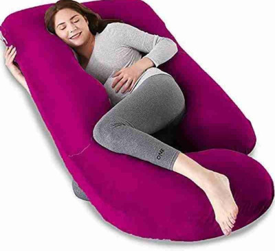 JOXMAN pillow Microfibre Solid Pregnancy Pillow Pack of 1(Wine)