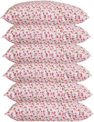 KHUKU Microfibre Solid Sleeping Pillow Pack of 6(Multicolor)