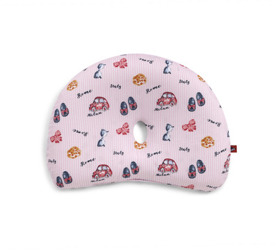 VEA Memory Foam Solid Baby Pillow Pack of 1(Pink)