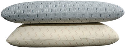 Texlux Memory Foam Solid Orthopaedic Pillow Pack of 2(Grey-Beige)