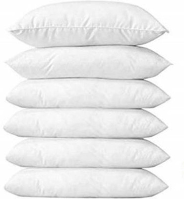 ROYALREOX Microfibre Sleeping Pillow Pack of 6 Solid(White)