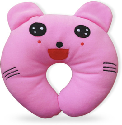 Little Miracles Polyester Fibre Animals Baby Pillow Pack of 1(Pink)