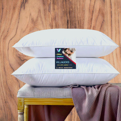Texlux LUXURY Cotton Solid Sleeping Pillow Pack of 2(White)