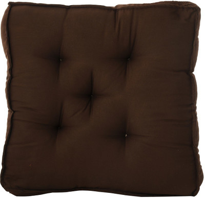 KUBER INDUSTRIES Microfibre Solid Chair Pad Pack of 1(Brown)