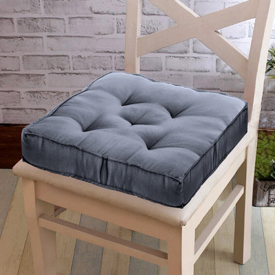 KUBER INDUSTRIES Microfibre Solid Chair Pad Pack of 1(Grey)