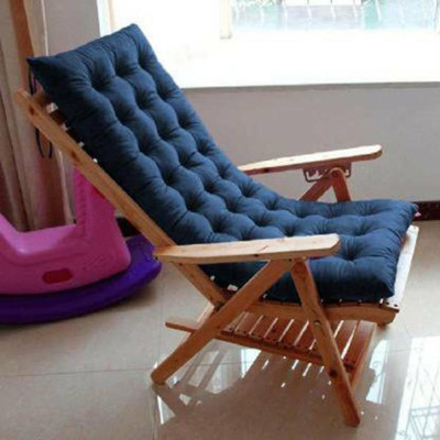 preferido Polyester Fibre Solid Chair Pad Pack of 1(Blue)