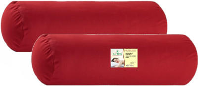 ACTOS Microfibre Solid Bolster Pack of 2(Maroon4)