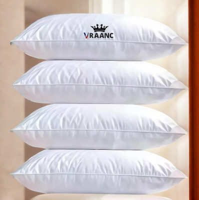vraanc Luxury Microfibre Abstract Sleeping Pillow Pack of 4(White)
