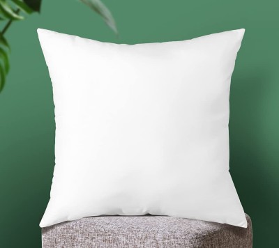 SAJAVAT HOME Microfibre Solid Cushion Pack of 1(White)