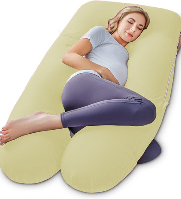 EVOL Microfibre Solid Pregnancy Pillow Pack of 1(Beige)