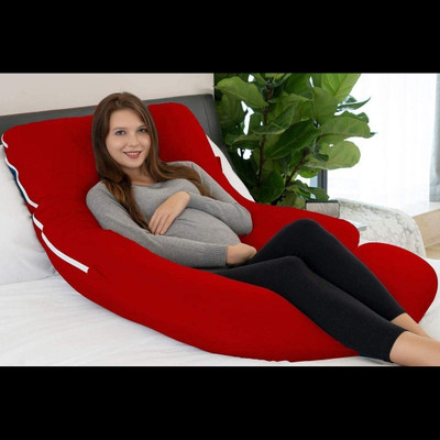 Mojo Microfibre Solid Pregnancy Pillow Pack of 1(Red)