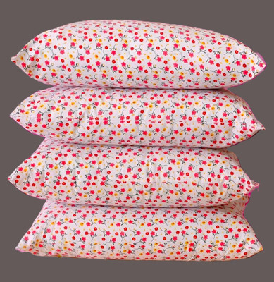 TWIROX LUXURY Polyester Fibre Floral Sleeping Pillow Pack of 4(PRINTED)
