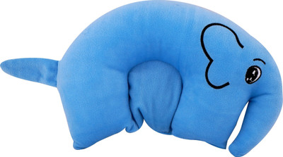 Hellobear Microfibre Baby Pillow Pack of 1 Toons & Characters Mustard Pillow For Newborn Baby Round Head Shaping Baby Pillow(SKY BLUE)