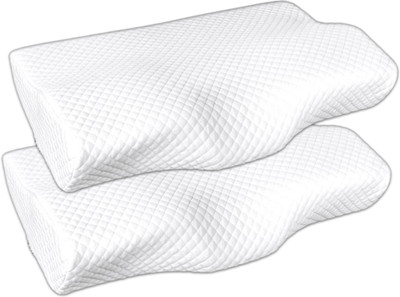 Flipkart SmartBuy Memory Foam Orthopedic Bed Pillow for Sleeping & Neck Pain Relief Suitable - Memory Foam Solid Orthopaedic Pillow Pack of 1(2 White)
