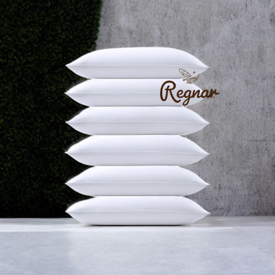 Regnar Cotton Sleeping Pillow Pack of 6 Solid Luxury(White)