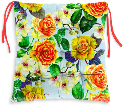 softlyf Microfibre Chair Pad Pack of 1 Solid Chair_pad_33(Multicolor)