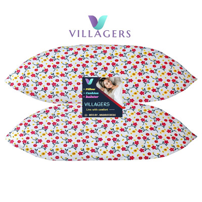 Gaulpastore LUXURY Polyester Fibre Abstract Sleeping Pillow Pack of 2(Multicolor)