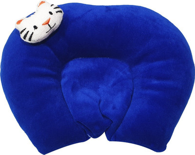 PADDY BABY Foam Solid Baby Pillow Pack of 1(Dark Blue)
