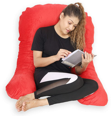 ANVANSA ultra soft u shape pillow Microfibre, Polyester Fibre Solid Pregnancy Pillow Pack of 1(Red)