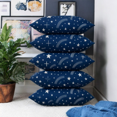 CATHROL Microfibre Sleeping Pillow Pack of 5 Abstract(Blue)