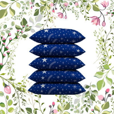 CATHROL Polyester Fibre Sleeping Pillow Pack of 5 Abstract 5 Pillows(Blue)