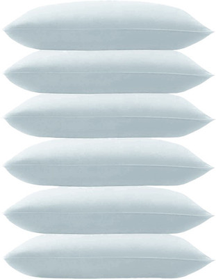 EIRINI LUXURY Microfibre Solid Sleeping Pillow Pack of 6(White)