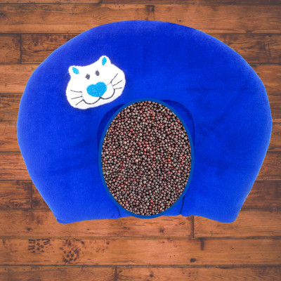 White Bubble Mustard Seeds Baby Pillow Pack of 1 Solid Rai Dana Baby Pillow, Newborn Head Shaper Anti Flat Takiya(Blue)