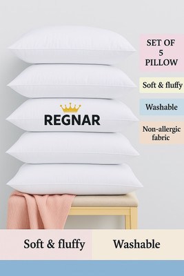 Regnar Cotton Sleeping Pillow Pack of 5 Solid Luxury(White)