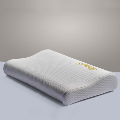 SleepyCat Contour CoolTEC Fabric Memory Foam Solid Orthopaedic Pillow Pack of 1(White)