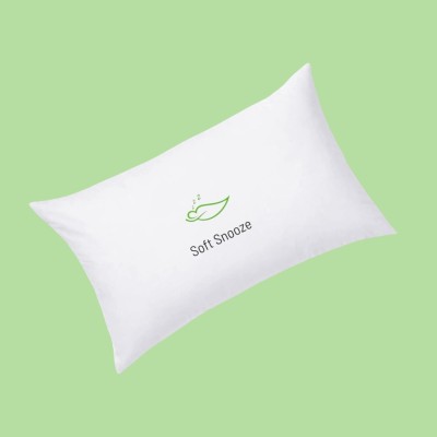 SOFT SNOOZE Polyester Fibre Solid Sleeping Pillow Pack of 1(White)