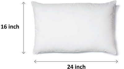 AMOGHA Polyester Fibre Solid Sleeping Pillow Pack of 1(White)