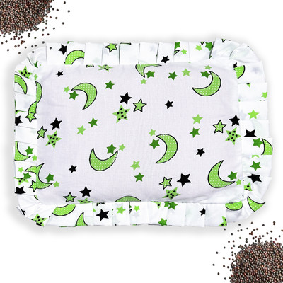 Found Fit Mustard Seeds Solid Baby Pillow Pack of 1(Green)