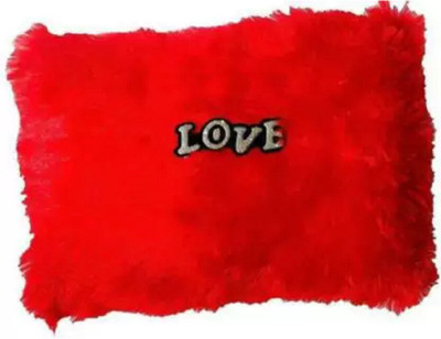 MGT CREATION Cotton Solid Cushion Pack of 1(Red)