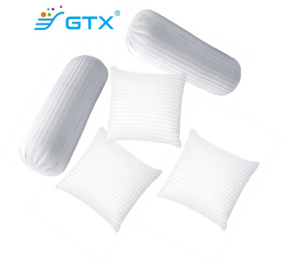 GTX Microfibre Bolster Pack of 5 Stripes Premium Diwan set of 3 cushions and 2 blaster(White)