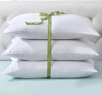 LIPONOS LUXURY Polyester Fibre Solid Sleeping Pillow Pack of 2(White)