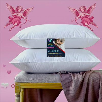 Tecsun LUXURY Cotton Solid Sleeping Pillow Pack of 2(White)