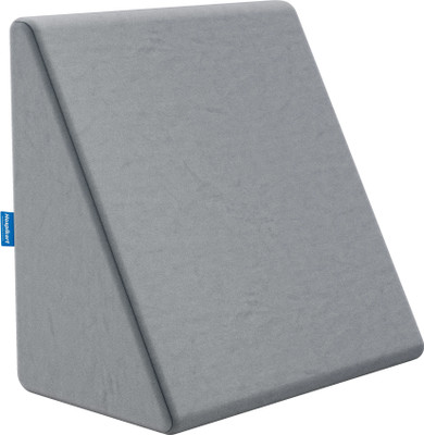 HOSPIKART Memory Foam Bed Wedge Pillow for Back Support, Acid Reflux, Snoring & Back Pain Memory Foam Solid Orthopaedic Pillow Pack of 1(Grey)
