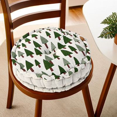 KUBER INDUSTRIES Microfibre Solid Chair Pad Pack of 1(Green)