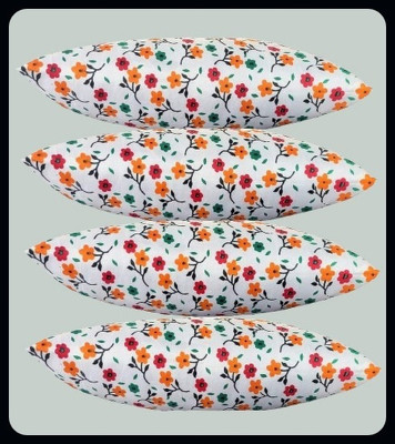 Urmila Creation Microfibre Floral Sleeping Pillow Pack of 4(Multicolor)