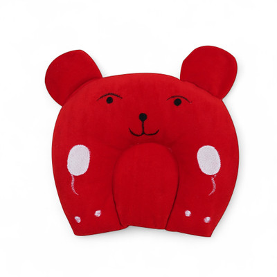 Depurika Mustard Seeds Solid Baby Pillow Pack of 1(Red)