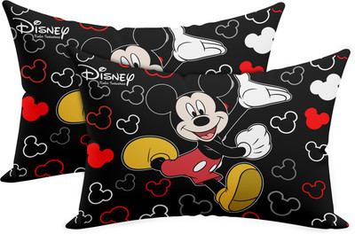 KUBER INDUSTRIES Microfibre Solid Sleeping Pillow Pack of 2(Black)