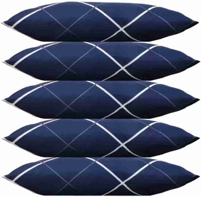 fulffystyl Microfibre Sleeping Pillow Pack of 5 Solid SOFT(Blue)
