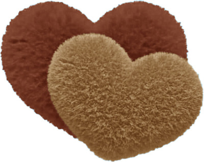 Catchyx Cart Microfibre Solid Cushion Pack of 2(Coffee, Beige)