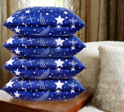 YPOLOIPO Polyester Fibre Sleeping Pillow Pack of 4 Solid LUXURY(Blue)