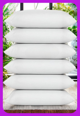Urmila Creation Microfibre Sleeping Pillow Pack of 6 Solid LUXURY(White)