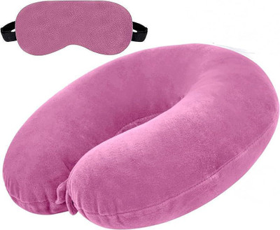 JSR Fashion Polyester Fibre Abstract Travel Pillow Pack of 1(Multicolor)