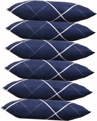 DONDA Microfibre Abstract Sleeping Pillow Pack of 6(Navy Blue)