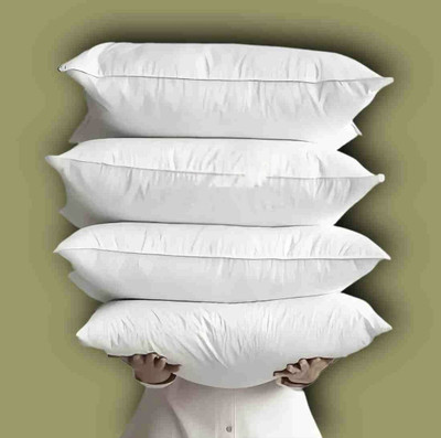Urmila Creation Polyester Fibre Sleeping Pillow Pack of 4 Abstract LUXURY(White)