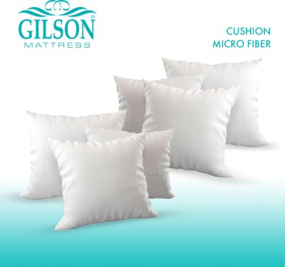 Gilson 24 x 24 Inch Microfibre Solid Cushion Pack of 6(White)